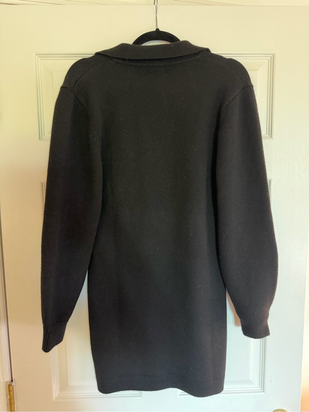 H&M Black Collared Button-Accent Women's Sweaterdress - Picture 3 of 3